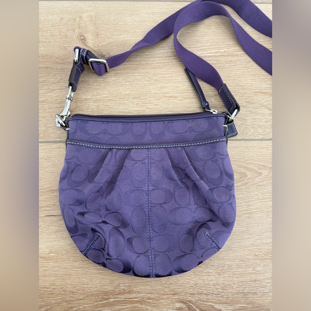 Vintage Coach Signature Canvas Crossbody Bag